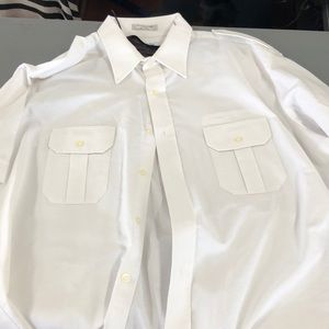 White casual button down